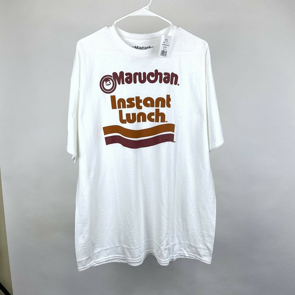 NWT Maruchan Instant Lunch Men's White Short Sleeve T-Shirt Sz XL Ramen Noodles